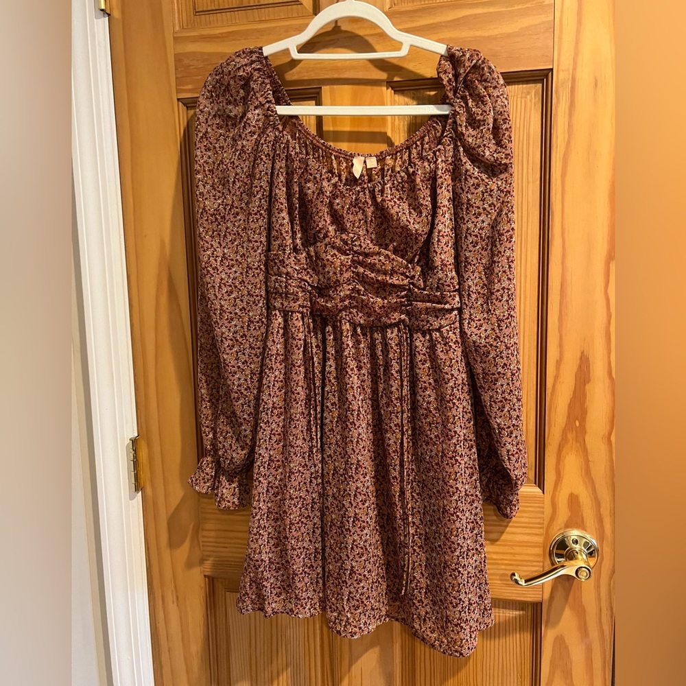 Dusty rose floral dress